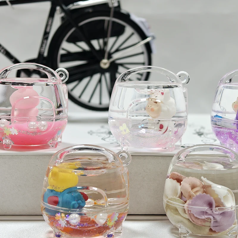 Small Rice Cooker Quicksand Keychain