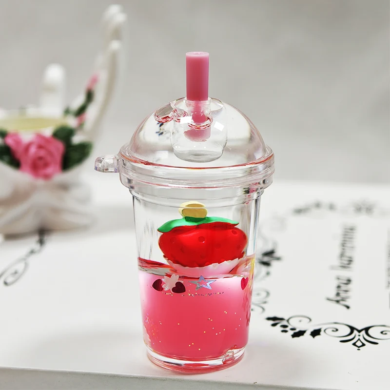 Liquid Milk Tea Cup Keychain